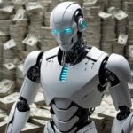 AI-powered budgeting apps on smartphone screens analyzing personal finances with charts and savings insights