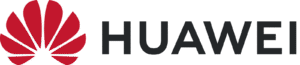 Huawei logo with smartphone and global trade conflict background symbolizing US-China tensions